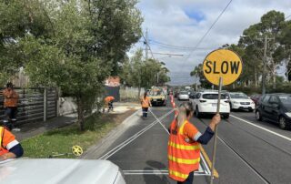Bus Stop Construction in Victoria
