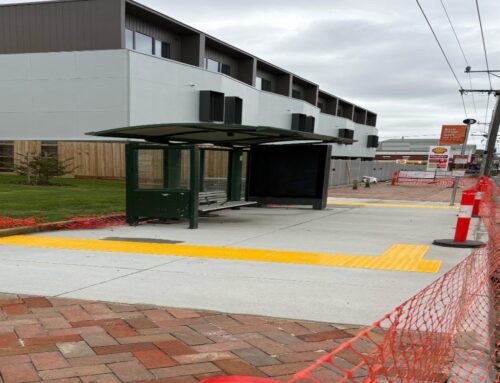 Relocating a Bus Shelter on a Live Urban Corridor